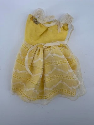 Vintage 60s Skipper Flower Girl Yellow Dress #1904 Mattel Japan 1964 Barbie - Image 1 of 3