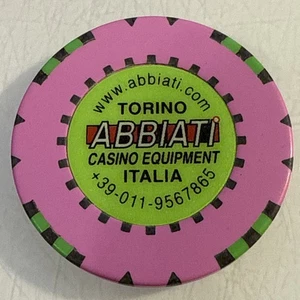 ABBIATI CASINO EQUIPMENT NCV SAMPLE CASINO CHIP ITALY - Picture 1 of 3