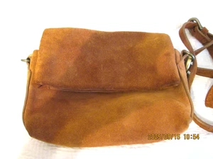 Free People Charlie Chain Crossbody Suede Purse Rusty Brown - Bild 1 von 8