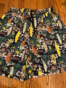 Surfboard Design Vacation Drawstring Casual Shorts Mens Size M New - Picture 1 of 4
