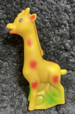 Vintage Baby World Rubber Giraffe Squeeze Play Toy Small Squeeze Squeaker - Image 1 of 4