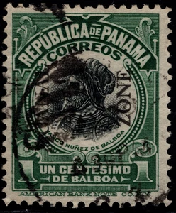 Canal Zone Stamp Scott # 31 Used F-VF - 1 Cent Balboa with Type I Overprint - Picture 1 of 1
