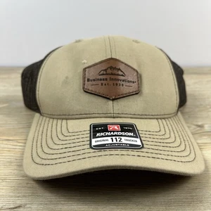 Business Innovations Brown Hat Mesh Snap Back Richardson Adult Size Baseball Cap - Picture 1 of 13