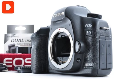 Canon EOS 5D Mark II 21.1MP Digital Black SLR Camera Exc+++++ From JAPAN #142537 - Image 1 of 4