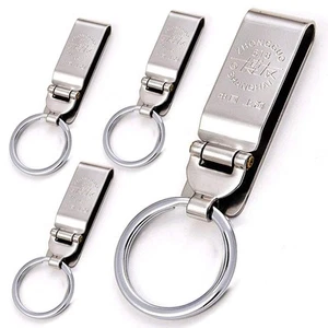 Stainless Steel Keyring Security Belt Clip Key Chain,used in sports pants, cl... - Picture 1 of 7