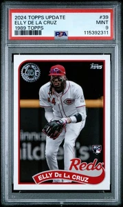 Aggiornamento 2024 Topps 1989 Topps Baseball #39 Elly De La Cruz PSA 9 - Foto 1 di 2