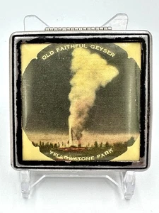 Vintage Compact Yellowstone National Park Souvenir Old Faithful Geyser - Picture 1 of 10