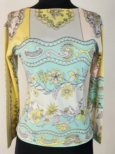 1960's VINTAGE EMILIO PUCCI ITALY FOR SAKS 5th AVENUE COTTON TOP SHIRT BLOUSE - Picture 1 of 13