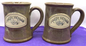 Lote de 2 tazas de café huecas irlandesas Deneen Pottery hermosas brillantes y sin astillas EE. UU. - Imagen 1 de 12