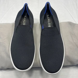 Rothy's The Original Slip On Sneaker Black Textile Shoes Womens 8 Washable - Picture 1 of 9