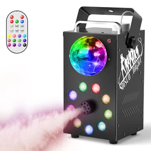 700W Smoke Fog Machine with Disco Ball Light Home Party Stage Wedding w/Remote - Picture 1 of 11