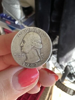 MONETA STATI UNITI QUARTO DI DOLLARO QUARTER DOLLAR 1943 WASHINGTON ARGENTO PS - Immagine 1 di 2