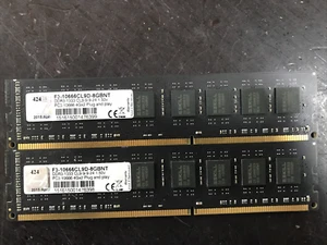 LOT of 2 G.Skill 8GB (4GBx2) DDR3-1333 PC3-10666 DESKTOP  RAM - Picture 1 of 2