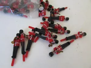 VTG LG ASST OF ENGLISH ROYAL GUARD BAND FIGURES 1.5" W/DOWELS HONG KONG H5 - Picture 1 of 1