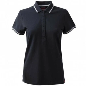 Camisa polo Gill para mujer clásica equipo con botones azul marino talla 12 PVP £50 (644) - Imagen 1 de 2