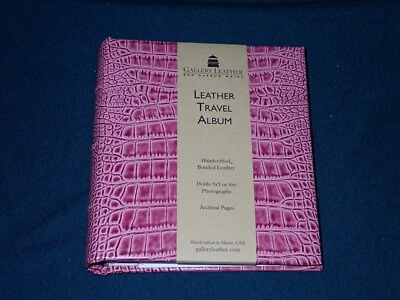 Álbum de viaje de cuero Galería fotos 3x5 y 4x6 nuevo con etiquetas, orquídea gator Foto 1 de 4