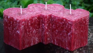 1.3kg TRIPLE HEARTS Huge CHAI LATTE Scented 3 WICK CANDLE MOTHER'S DAY GIFTS - Picture 1 of 24