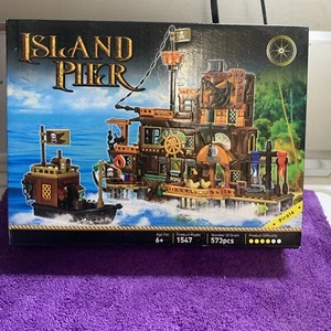 Island Pier Bausteine Piratenschiff fabrikversiegelt Neu Alter 6+ 573 Teile! 🏴☠️ - Bild 1 von 10