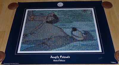 THE JUNGLE BOOK JUNGLE FRIENDS DISNEYANA CONVENTION 1999 SIGNED LE MOSAIC POSTER - Image 1 of 3