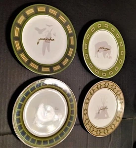 Lakota Plate Set Wisdom Truth Strength Courage in Lakota - Picture 1 of 7