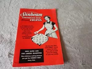Vintage Sunbeam Frypan Appliance Instruction Manual - Picture 1 of 4