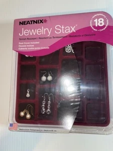 NEATNIX Jewelry Stax Organizer Tray 18 Compartments Perfect for Earrings USA - Picture 1 of 3