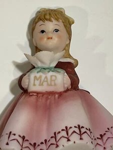 Lefton China Vintage March Birthday Flower Girl w/Label #KW7227 - Picture 1 of 7