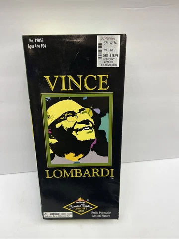 Vince Lombardi 1998 Limited Edition Collectors Series Action Figure RARE VTG Cover