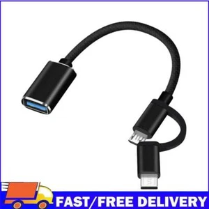 Type-c &Micro USB To USB OTG Adapter Cable Convenient 2 in 1 Mobile Accessories - Zdjęcie 1 z 12
