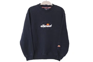 Vintage ELLESSE Sweatshirt blue crewneck big logo jumper Size M 00's - Picture 1 of 5