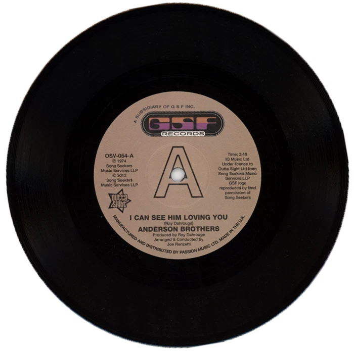 ANDERSON BROS. / SKULL SNAPS "I CAN SEE HIM LOVING YOU c/w IT'S A NEW DAY" DEMO - Image 1 of 1