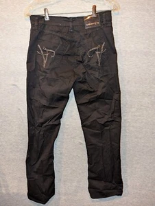 Vitamina Jeans EUR 46 Pierna Recta Negro Algodón Pantalones Bling En Bolsillo, Italia - Imagen 1 de 10