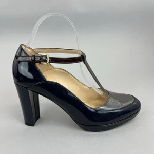 Clarks Kendra Daisy Cushion Plus High Heels Patent Court Pumps T Bar Shoes UK7.5 - Picture 1 of 12