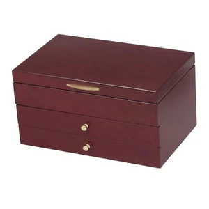 Mele & Co Delyth Dark Wood Wooden Ladies Jewellery Box MC4059 - Picture 1 of 6