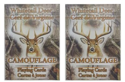 2 Decks River's Edge Camouflage Mossy Oak Break-up Buck Hunting Playing Cards - Image 1 of 4