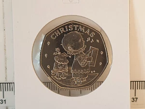 (Set 988) 1989 Gibraltar Weihnachten 50p Münze - Chorjunge - 50 Pence Münze - Bild 1 von 2
