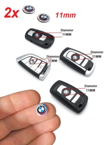 Logo BMW 11 MM Key Remote Emblem 50th Anniversary Sticker Aluminum x 2 Pcs - Foto 1 di 7
