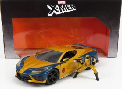 MODELLINO AUTO STATICO DIECAST CHEVROLET CORVETTE 2020 X-MEN WOLVERINE 1:24 - Immagine 1 di 4