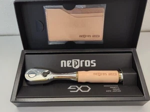 Nepros 20th Anniversary Leather Pattern Ratchet Handle 9.5sq NTBR390KT20 Japan - Picture 1 of 17