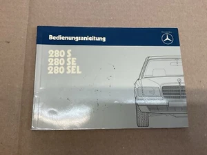 MERCEDES-BENZ BEDIENUNGSANLEITUNG W126  280S,280SE ,280SEL  Owners Manual - Picture 1 of 8