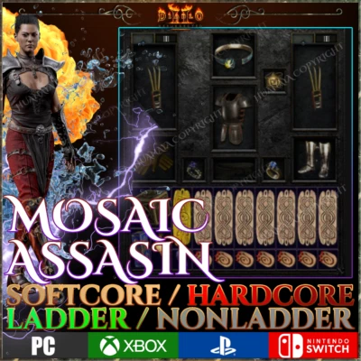 ✅ MOSAIC ASSASIN FULL SET ✅ PC PS4 PS5 XBOX SWITCH  ✅ D2R DIABLO 2 RESURRECTED - Image 1 of 3