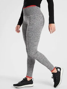 ATHLETA Andes Tight, NWOT, Medium, Grey Heather, Seamless Winter Base Layer T-1 - Picture 1 of 3