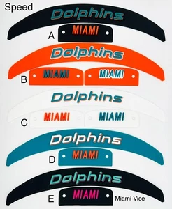 Dolphins Full Size Speed Helmet 3D Bumpers - Picture 1 of 2