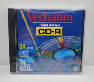 NEW & SEALED Verbatim 74 minute 650MB Blank CD-R Disc DataLifePlus - Picture 1 of 2