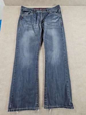 Pantalones de mezclilla de colección Y2K Xtreme Couture para hombre 38x32 hilo grueso grunge tachonado bolsillo cruzado Foto 1 de 4