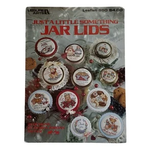 Cross Stitch Jar Lid Patterns Leaflet 1990 LA Just A Little Something #950 Gifts - Picture 1 of 7