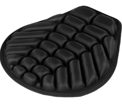 Cojín de asiento de aire para motocicleta scooter almohadilla fresca alfombrilla inflable negra antideslizante lycra Foto 1 de 4