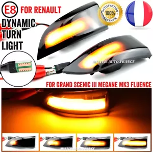 Clignotant Dynamique LED✅ Rétroviseur ★Renault Megane MK3 Fluence Laguna Scenic - Picture 1 of 12
