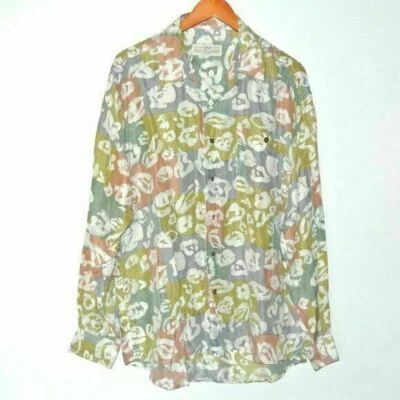 NATURAL ISSUE by Feldini 100% Silk Shirt L Print - Image 1 of 4