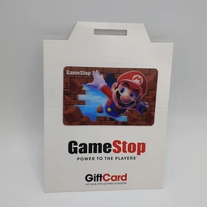 Tarjeta de regalo promocional GameStop Mario Lenticular Wii Nintendo (no queda dinero) - Imagen 1 de 4